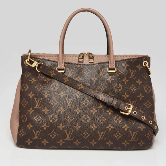 Louis Vuitton Taupe Glace Monogram Canvas Pallas Bag - Picture 1 of 12